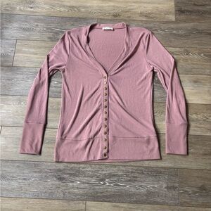 So Perla Cardigan Sz XL Pink Snap Office Barbiecore Preppy Feminine Y2K Romantic